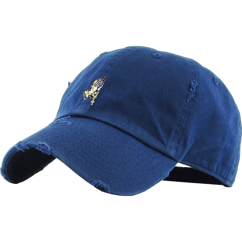 Baseball Caps Praying Hands Rosary Savage Dad Hat Baseball Cap Unconstructed Polo Style Adjustable - CE18IKDOEOC $25.78