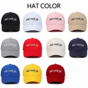 Baseball Caps Bad Hair Day Letter Embroidered Curved Adjustable Baseball Cap- Love Hat-Cotton Cap - Beige - CP1945R7H27 $21.78