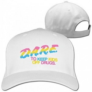 Baseball Caps Dare to Keep Kids Off Drugs Flat-Along Cool Hat - White - C012M85397H $23.82