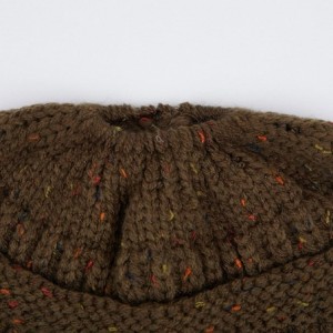 Skullies & Beanies Ribbed Confetti Knit Beanie Tail Hat for Adult Bundle Hair Tie (MB-33) - New Olive - CF189CD9AL7 $29.81