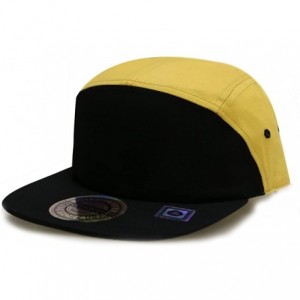 Baseball Caps Baseball 5 Panel Biker Hat - 145 Black/Gold - C0126HG4CM9 $18.60
