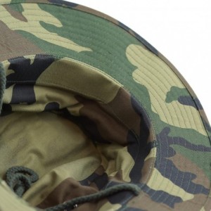 Sun Hats Premium Quality Military Boonie Hat - Woodland Camoflauge - CW12CQP6JC1 $22.28