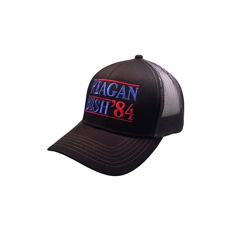Baseball Caps Reagan Bush 84 Campaign Adult Trucker Hat - Black - CE12JONFZOB $35.26