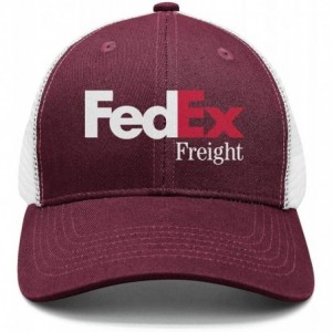 Baseball Caps Mens Printed FedEx-Ground-Express-Violet-Green-Logo-Symbol-Adjustable Sun Cap - Maroon-12 - CR18OQW02OW $30.64
