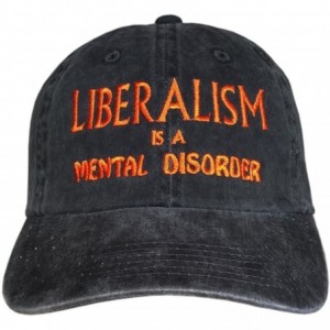 Baseball Caps Liberalism is A Mental Disorder - You Can Leave Trump 2020 Hat - Distressed Black/Liberalism Disorder-orange - ...