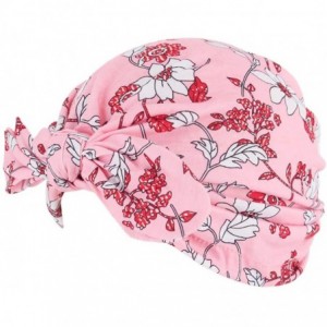 Skullies & Beanies Shiny Flower Turban Shimmer Chemo Cap Hairwrap Headwear Beanie Hair Scarf - Pink - C718WYGA6QC $21.90