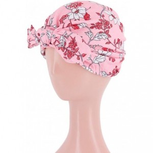 Skullies & Beanies Shiny Flower Turban Shimmer Chemo Cap Hairwrap Headwear Beanie Hair Scarf - Pink - C718WYGA6QC $19.10