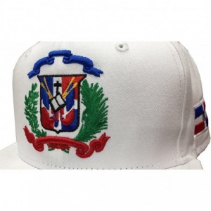 Baseball Caps Dominican Republic Shield Snapback Cap - White - CY12O6IUC42 $50.30