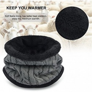 Skullies & Beanies Warm Knitted Beanie Hat and Circle Scarf Skiing Hat Outdoor Sports Hat Sets - Grey - CN1889U29GW $28.53