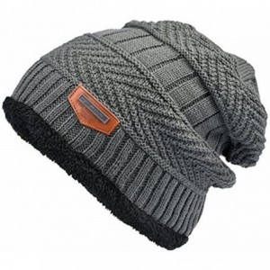 Skullies & Beanies Warm Knitted Beanie Hat and Circle Scarf Skiing Hat Outdoor Sports Hat Sets - Grey - CN1889U29GW $28.53
