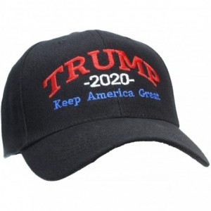 Baseball Caps Adult Embroidered Trump 2020 Keep America Great Campaign Cap - Black W/Rwb Thread - CU18HD6Q33A $25.95