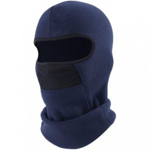 Balaclavas Balaclava Full Face Ski Mask Tactical Balaclava Hood Winter Hats Gear - Mesh-navy - CN18L83UINA $23.03