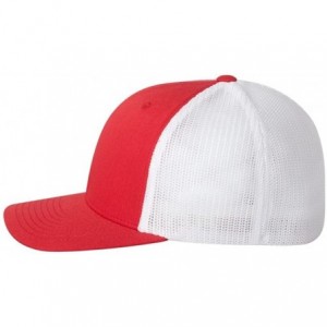Baseball Caps 6-Panel Trucker Cap (6511) - Red/White - CR1191ZWLVX $20.99