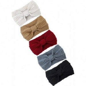 Cold Weather Headbands Knitted Hairband Crochet Twist Ear Warmer Winter Braided Head Wraps for Women Girls - Color F - C918LQ...