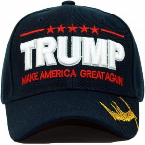 Baseball Caps Trump 2020 Keep America Great Embroidery Campaign Hat USA Baseball Cap - Signature- Navy - CV18UDTSI3O $25.55