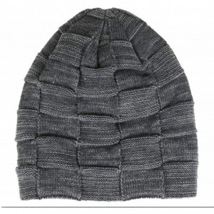 Skullies & Beanies Knit Slouchy Winter Beanie Hats for Men Women Guys Warm Thick Baggy Skull Cap - Gray - CX18X9KEQDC $19.46