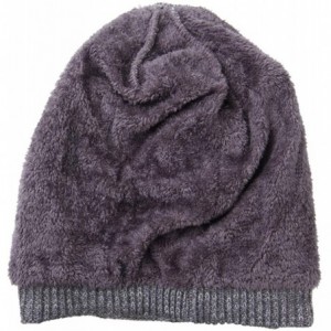 Skullies & Beanies Knit Slouchy Winter Beanie Hats for Men Women Guys Warm Thick Baggy Skull Cap - Gray - CX18X9KEQDC $19.46