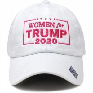 Baseball Caps Women for Trump 2020 Campaign Embroidered US Trump Hat Baseball Cap - Pc101 White - CS193XKQ9HG $26.03