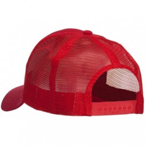 Baseball Caps Missouri State Flag Patched Mesh Cap - Red - CO124YM7LXP $39.22