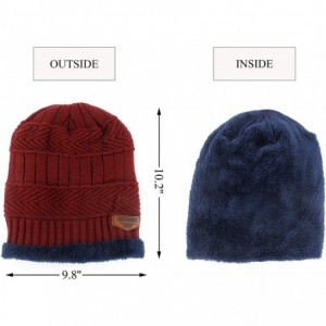 Skullies & Beanies Thick Warm Winter Beanie Hat Soft Stretch Slouchy Skully Knit Cap for Women - A-red - CG18HKIXLWC $24.28