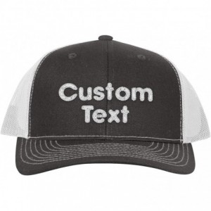Baseball Caps Custom Embroidered C112 Trucker Hat - Your Text Here - Personalized Text - CP07 - Grey \ White - CV18TWS206O $5...