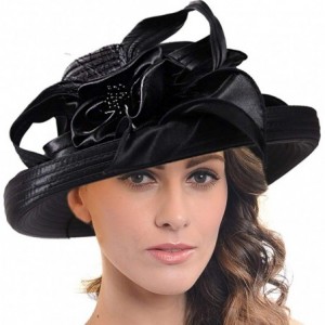 Bucket Hats Church Kentucky Derby Dress Hats for Women - Sd710-black - C318CU9SMUA $84.10