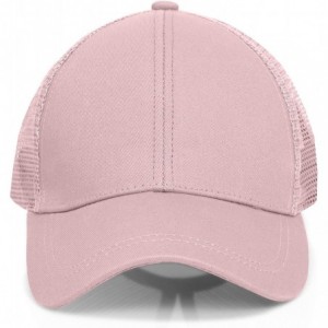 Baseball Caps Ponytail Trucker Hats & Baseball Caps for Women- Adjustable- Sports- Fitness - Trucker Pink - CB18NQTXQ5O $18.61