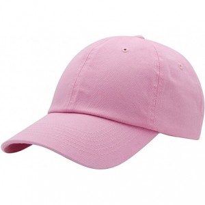 Baseball Caps Baseball Cap Men Women-Cotton Dad Hat Plain - Pink - CL12MZIP8TY $18.13