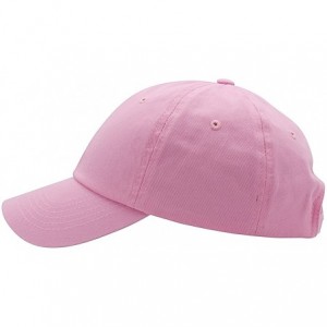 Baseball Caps Baseball Cap Men Women-Cotton Dad Hat Plain - Pink - CL12MZIP8TY $17.43