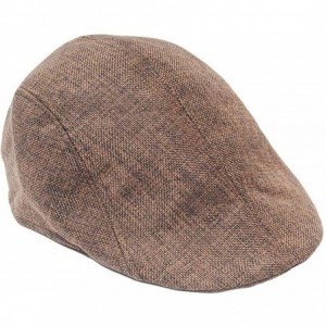 Newsboy Caps Men's Cotton Flat Ivy Gatsby Newsboy Driving Hat Cap - Khaki - CP18L4YLIN5 $21.84