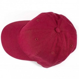 Baseball Caps Polo Style Baseball Cap Ball Dad Hat Adjustable Plain Solid Washed Mens Womens Cotton - Red - CM18WDC365E $19.77
