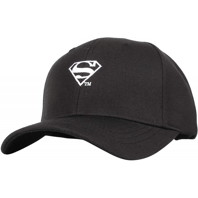 Baseball Caps Superman Shield Embroidery Baseball Cap AC3260 - Smallblack - CE18M0WR3KD $52.74