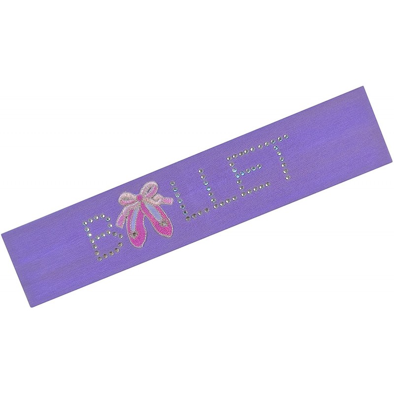 Headbands BALLET SLIPPER Rhinestone Stretch Headband - Lavender - CU11P98JWU9 $18.73