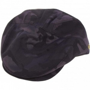 Newsboy Caps Men's 100% Cotton 7 Panel Ivy Mixed Pattern Driver Cabby Flat Cap Hat - Camouflage Navy - CV18OWA6H4A $28.67