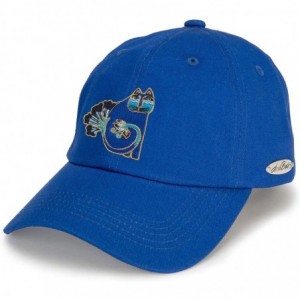 Baseball Caps Embroidered Baseball Hat - Indigo Cat - C518OCH9XLM $34.94