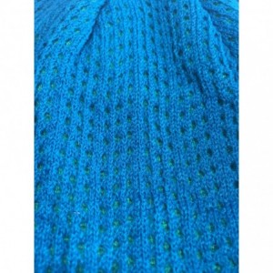 Skullies & Beanies C9 Champion Women's Knit Lined Beanie Cap - Blue/Green Underlayer Contrast - CG1877673C2 $34.24