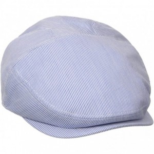 Newsboy Caps Men's New Shape Pinstripe Ivy Hat - Gray/Blue - CZ11DNVTS7V $60.85