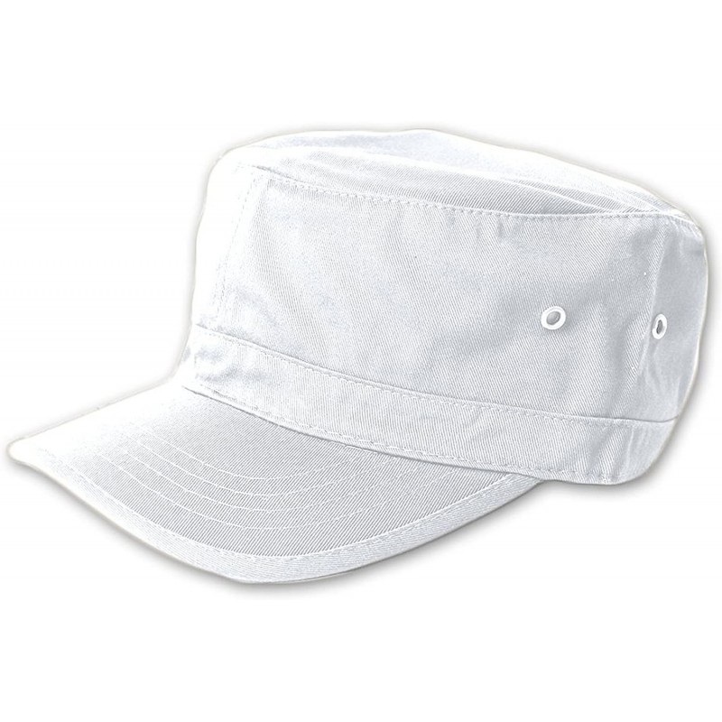 Baseball Caps Enzyme Washed Cotton Twill Cap - White - CO11LXG9LKR $18.00