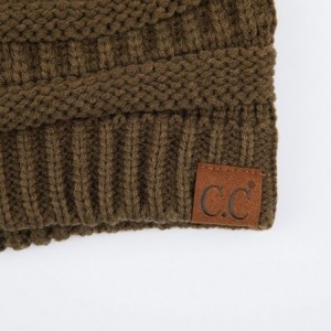 Skullies & Beanies Hatsandscarf Exclusives Unisex Soft Stretch Fuzzy Sherpa Lined Beanie Hat (HAT-25) - New Olive - CW189OI37...