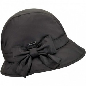 Bucket Hats Wo Maggie Nylon Cloche - Black - CX12M1FSC35 $73.88