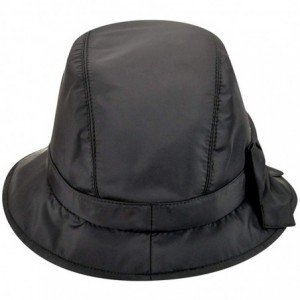 Bucket Hats Wo Maggie Nylon Cloche - Black - CX12M1FSC35 $65.29