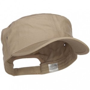 Baseball Caps Big Size Trendy Army Style Cap - Khaki - CR182DMYDWQ $41.92