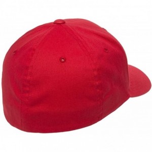 Baseball Caps Premium Original V-Cotton Twill Fitted Hat 5001 Red - CY12F772SXJ $18.22
