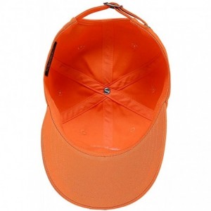Baseball Caps Plain Animal Snakeskin PU Leather Strapbacks Hat (Black/Brown) - Orange/Orange - CC1260E39VD $24.18