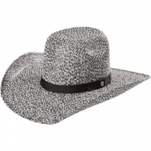 Cowboy Hats Hooey Collection Del Rio K Straw Cowboy Hat - Black/White - C41899UIX0K $107.07