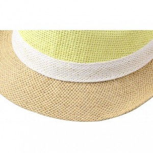 Fedoras Women's Lover Candy Colors Fedoras Cowboy Hat - Yellow - CW1237ZDZFX $21.38