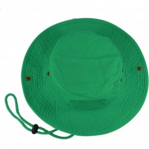 Sun Hats 100% Cotton Stone-Washed Safari Booney Sun Hats - Kelly Green - C118HAZU902 $20.06