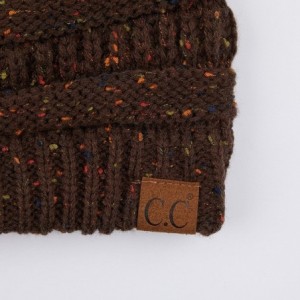 Skullies & Beanies Exclusives Unisex Ribbed Confetti Knit Beanie (HAT-33) - Brown - C6189KS8KCK $25.71