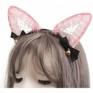 Headbands Cute Lace Cat Ears Headband Sexy Cosplay Accessories Hair Hoops Lady Lovely Kitten Headdress - Pink - CH18DXTLL7D $...