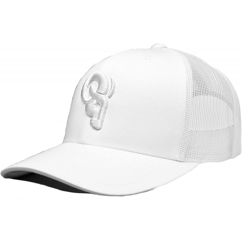 Baseball Caps Trucker Hat - Snapback Two-Tone Mesh Durable Comfortable Fit Premium Quality - White / White - C3193ACO4MD $47.98